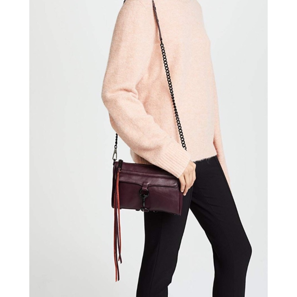 Rebecca Minkoff Dark Cherry Mini MAC NWOT - Picture 3 of 8